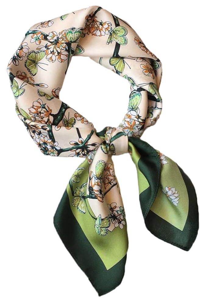 MINIDORA Satin Scarves for Women 27.5 × 27.5 inches Medium Square Elegant Silk Feeling Head Scar... | Amazon (US)