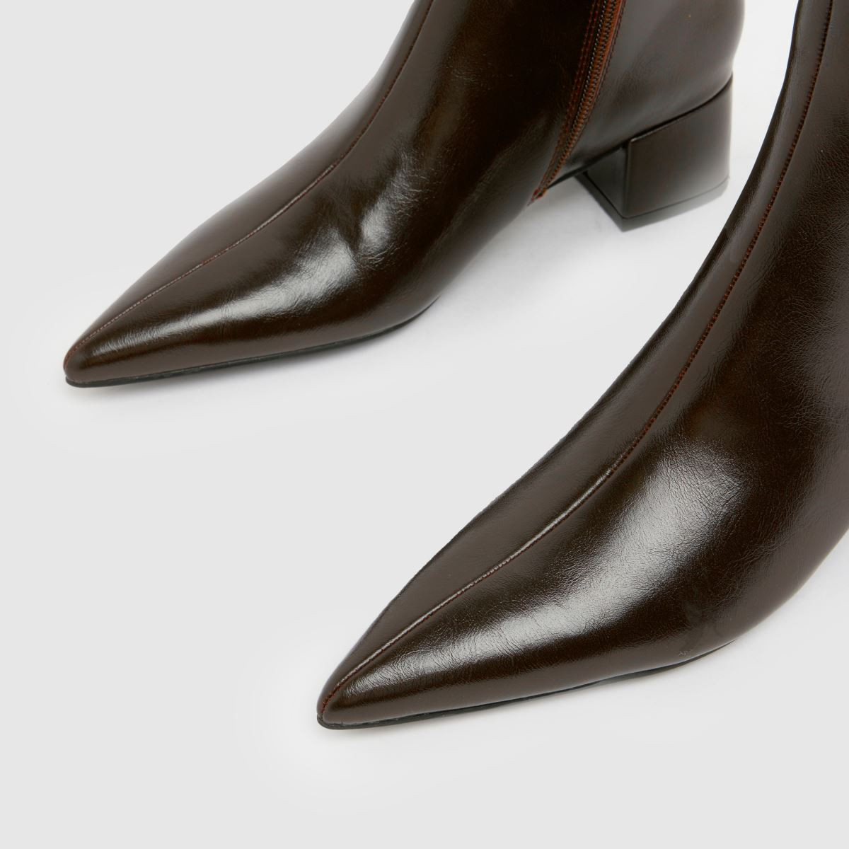 Womens Brown schuh Bridgit Block Point Boots | schuh | Schuh