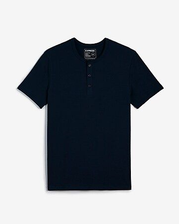 Slim Supersoft Short Sleeve Henley T-shirt | Express