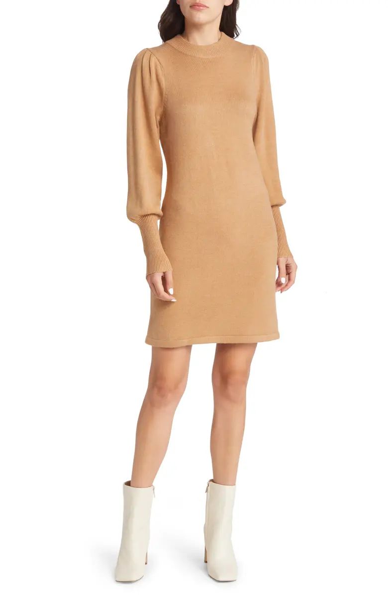 French Connection Babysoft Balloon Sleeve Sweater Dress | Nordstrom | Nordstrom