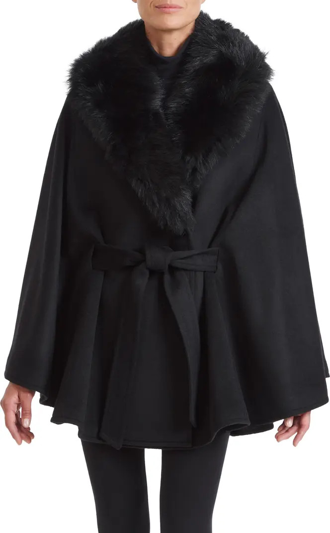 Toscana Belted Wool & Cashmere Coat with Genuine Shearling Collar | Nordstrom