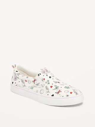 Printed Canvas Slip-On Sneakers for Girls | Old Navy (US)