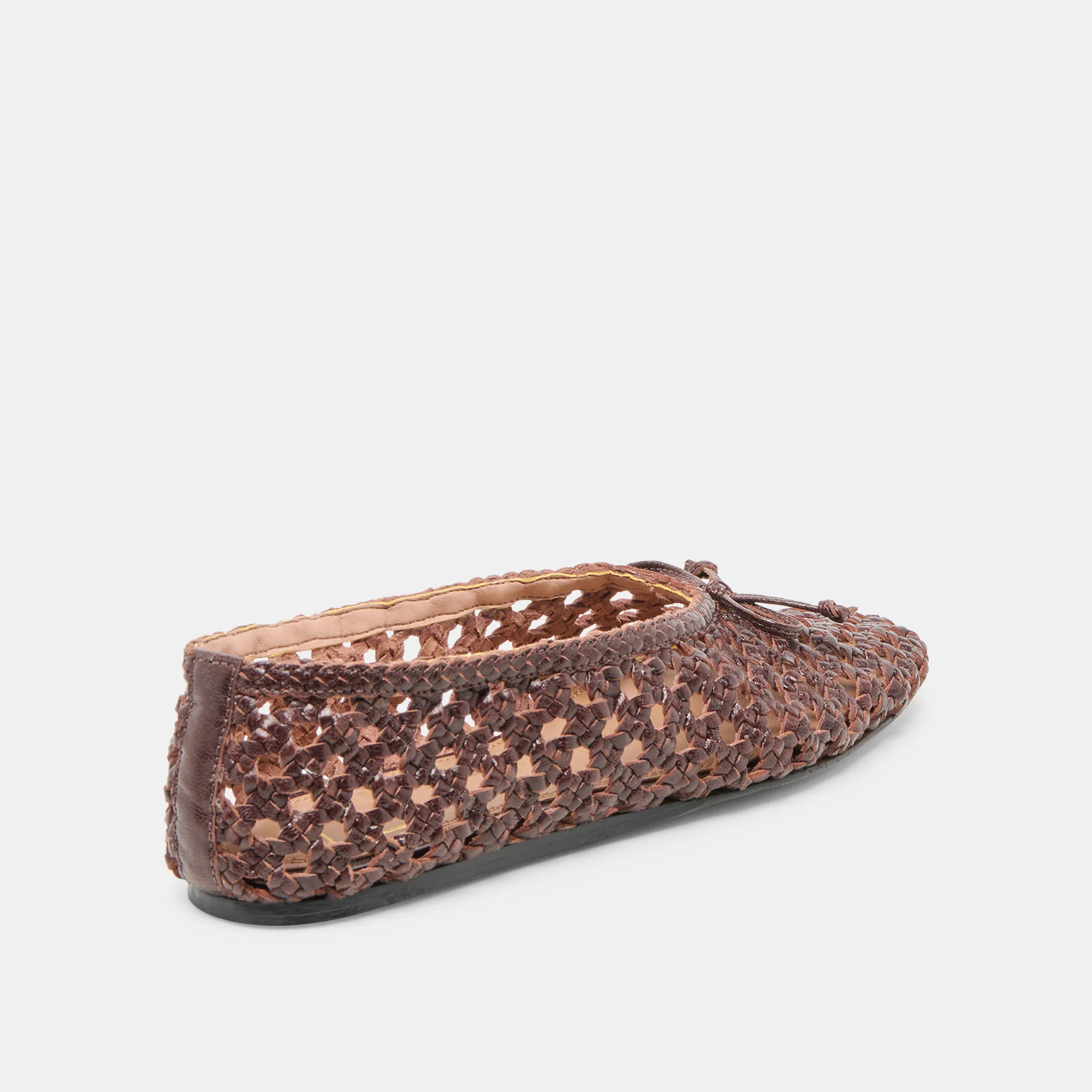 Edda Brown Woven Leather Ballet Flats | Dolce Vita | DolceVita.com