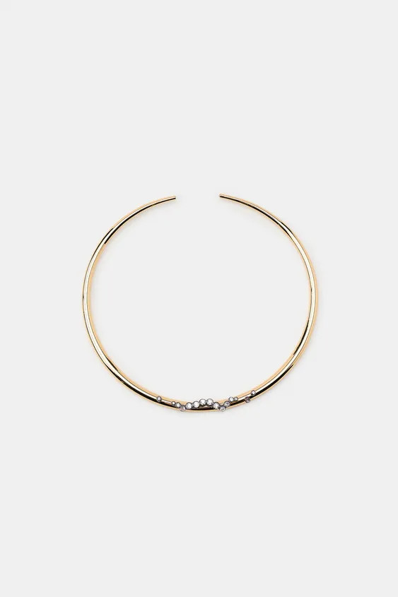 SPARKLY METAL CHOKER NECKLACE | Zara US