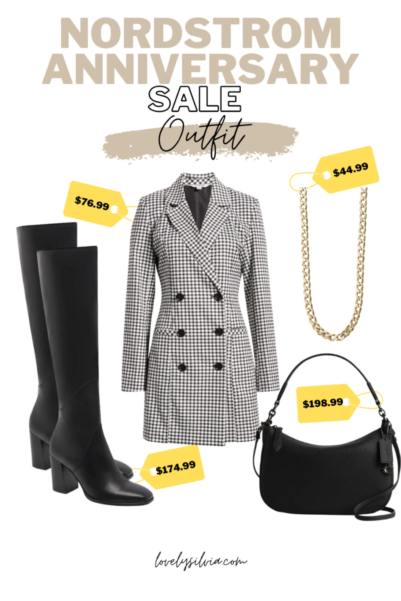 Nsale outfit idea! 

Fall outfit idea, blazer dress, knee high black boots, black shoulder bag, gold necklace, workwear outfit, Nordstrom sale, Nordstrom anniversary sale

#LTKxNSale #LTKstyletip #LTKsalealert