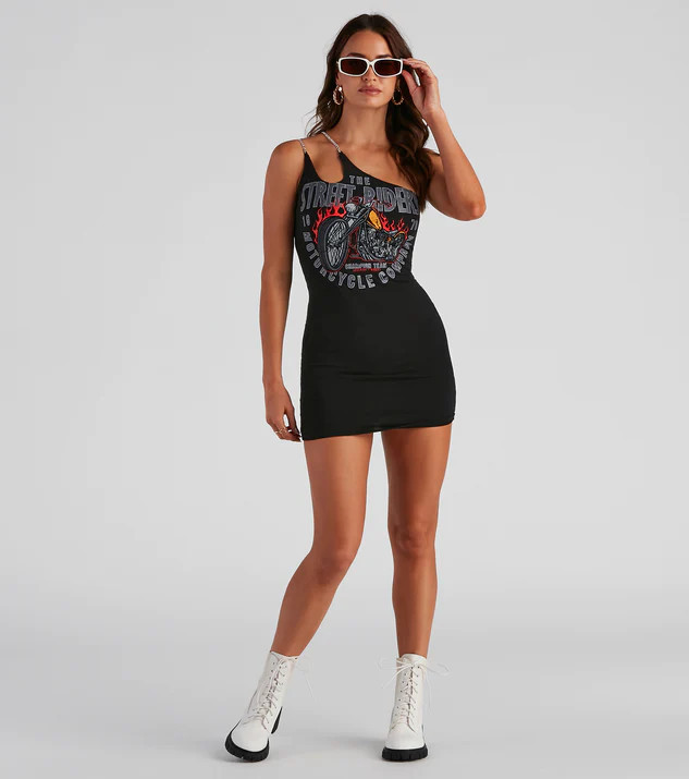Street Riders Graphic Short Dress | Windsor Stores