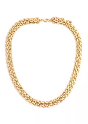 Gold Plated Watch Link Necklace | Belk