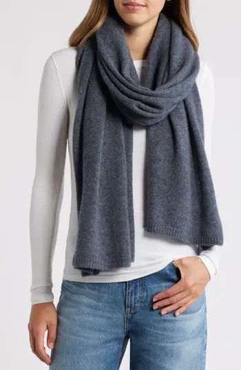 Nordstrom Cashmere Scarf in Charcoal Grey Heather at Nordstrom Rack | Nordstrom Rack