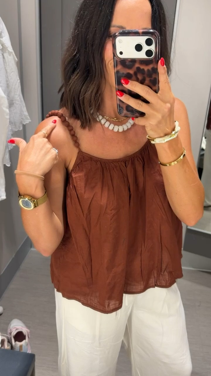 The prettiest little top for now and into fall 🤎 So easy to dress up or keep casual. Wearing my true size XS!

#TargetStyle #TargetFinds #TargetFashion #NeutralStyle #AffordableFashion #EverydayStyle #FallTransition #LTKStyle #LTKFashion #OOTD #StyleInspo