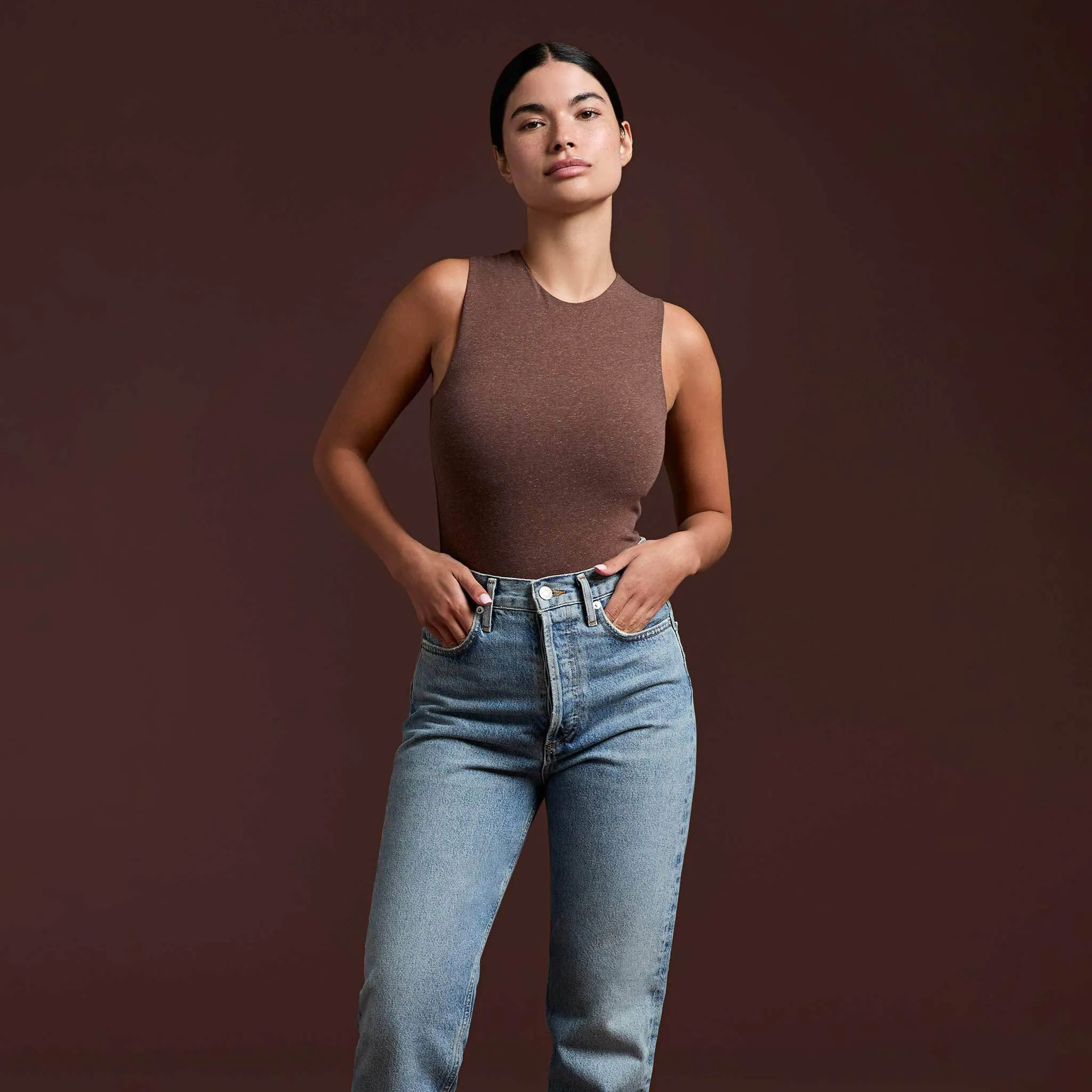 Women's Classic Crew Tank Bodysuit | nuuds