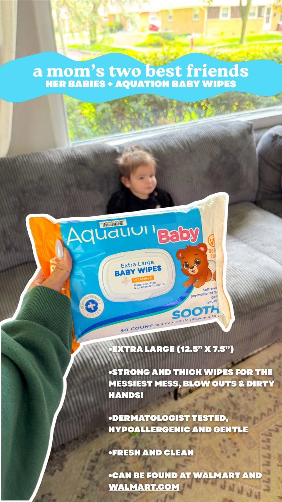 As a mom, I have two best friends- my babies and Aquation Baby Wipes , they make clean ups and diaper changes SO much easier 🤍 Shop Aquation on walmart.com and in select Walmart stores @aquationcare #Aquation #TakingCareO Tushies #Ad #AquationCarePartner

#LTKKids #LTKBaby #LTKFamily