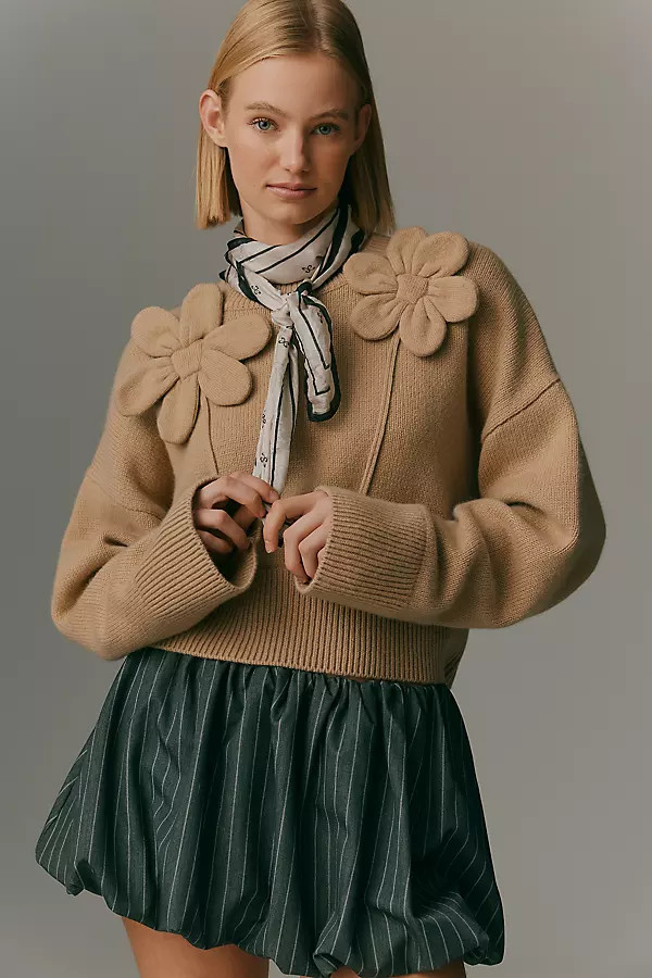 Baum und Pferdgarten Ceni 3D Floral Sweater | Anthropologie (US)