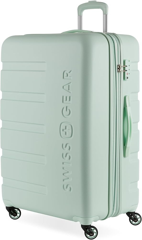 SwissGear 7366 Signature Hardside Expandable Luggage with Spinner Wheels, TSA Lock, Clearly Aqua,... | Amazon (US)