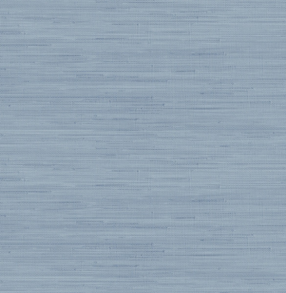 Mineral Blue Classic Faux Grasscloth Peel and Stick Wallpaper | WallPops