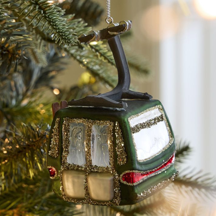 Glass Ski Gondola Ornament | West Elm (US)