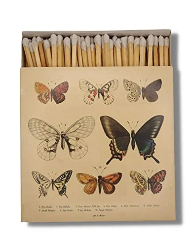 Curator Home Luxury Gift Long Safety Matches I Stylish Butterflies Design Square Matchbox | Walmart (US)