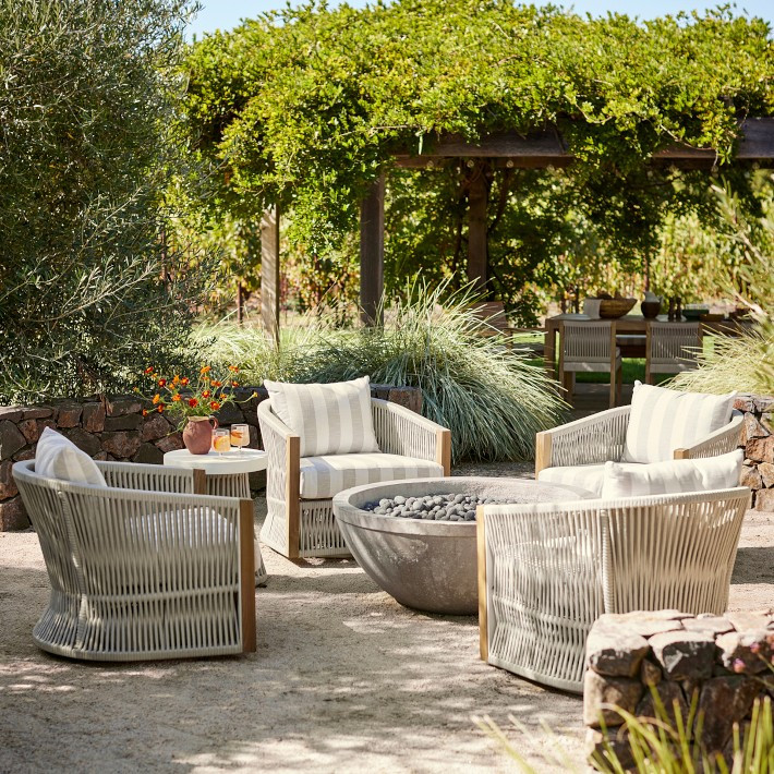 Pasadena Outdoor Teak Swivel Chair | Williams-Sonoma