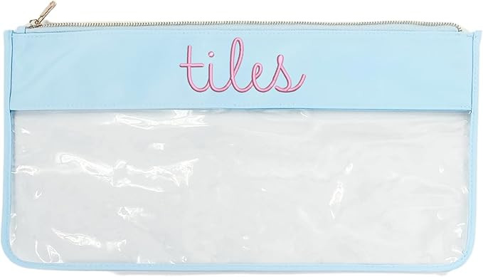 Personalized Mahjong Clear Nylon Pouch – XL Embroidered Tile Bag for Game Night, Custom Monogra... | Amazon (US)