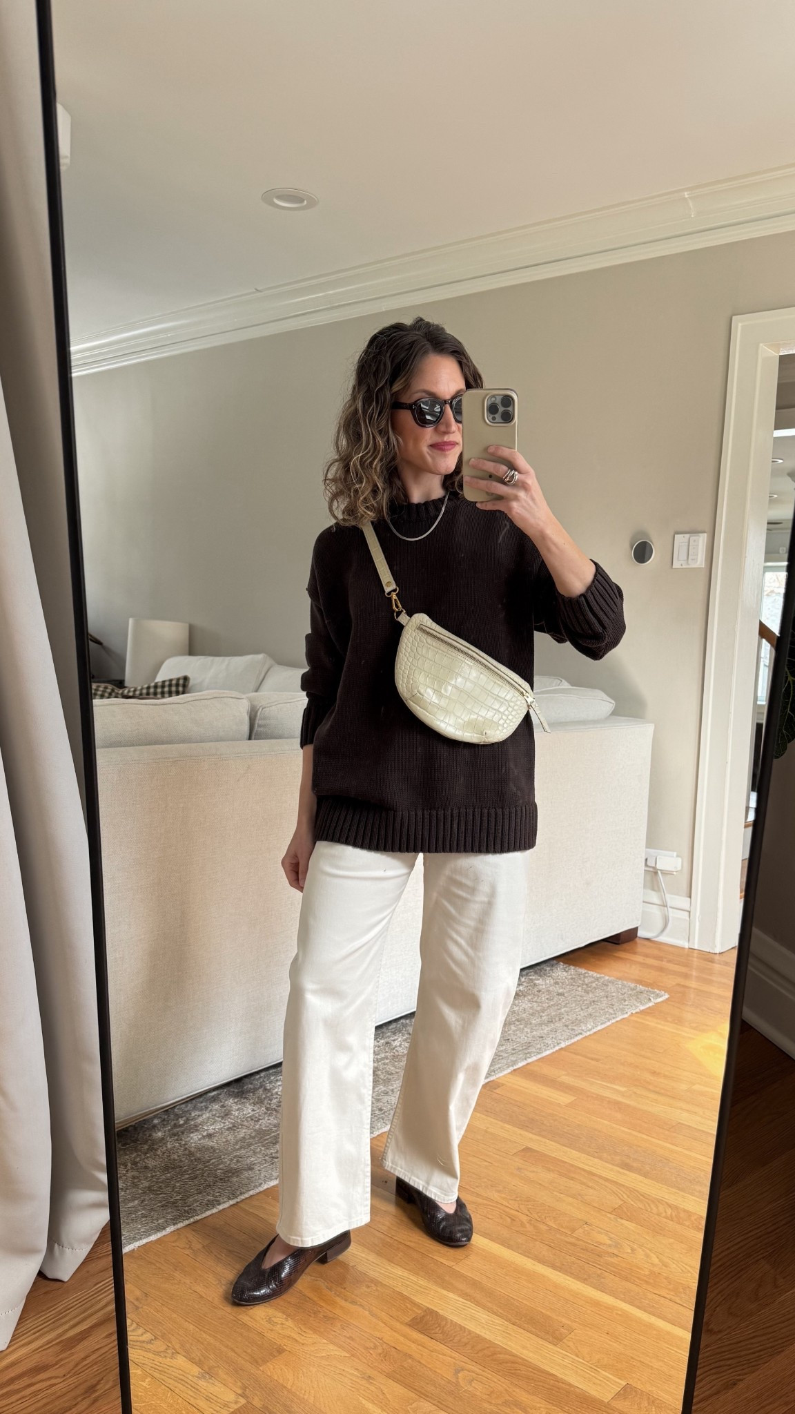 Look of the Day // 3.20

Gap sweater, XS, TTS for an oversized fit. J.Crew barrel pants, 25P, TTS. Sèzane flats, check the size chart, I’m wearing a 5. Abby Alley sling bag, sold out in this color but so many good options to shop still, ASHLEYR15 for 15% off. Sèzane ring. Quince sunglasses. Herringbone necklace from Sela Designs. Quince earrings  

#LTKootd #LTKPetite #LTKOver40