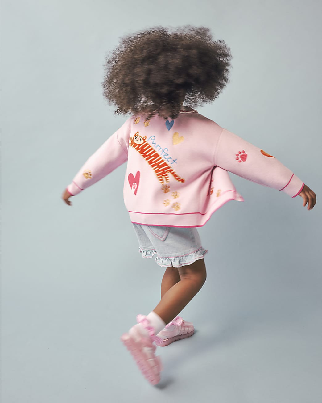 Mini Girls Abbie Rosie Pink Tiger Cardigan | River Island UK & IE