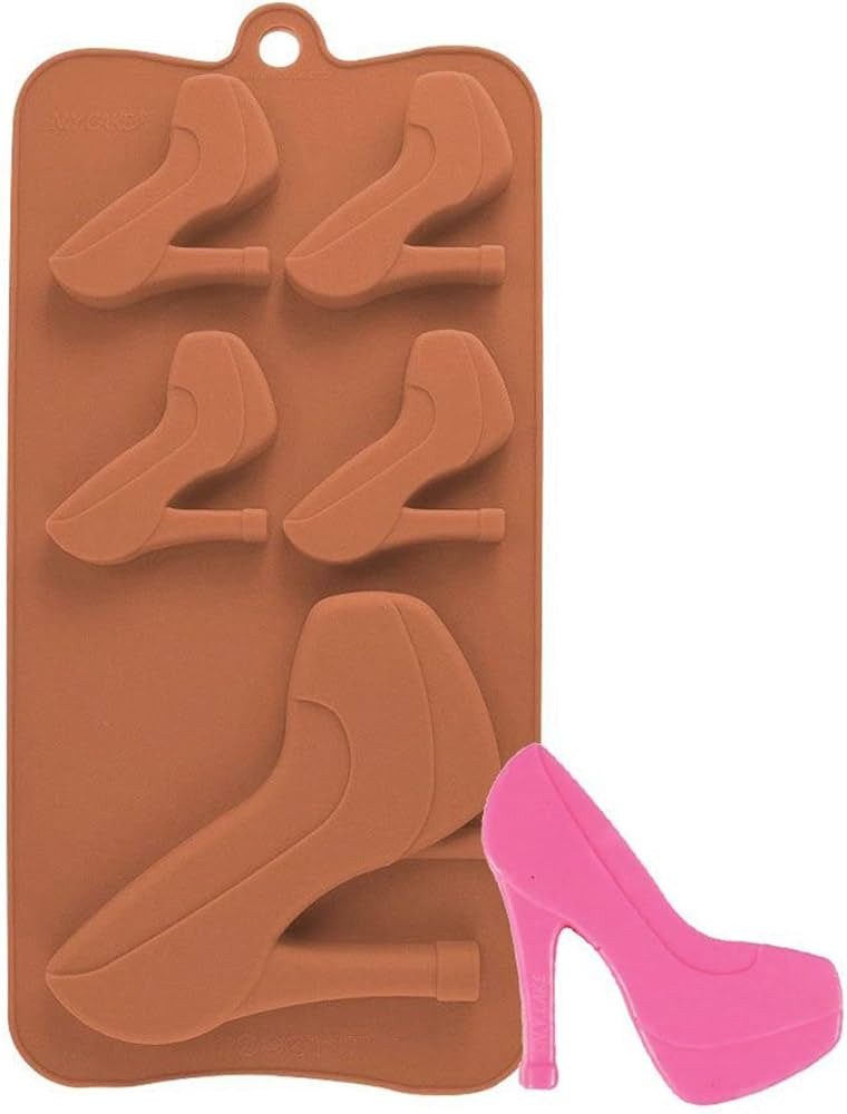 NY Cake - Chocolate Mould - Silicone - High Heel Shoes, Brown | Amazon (US)