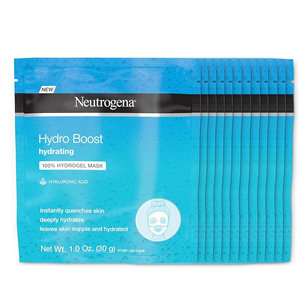 Neutrogena Hydro Boost Moisturizing & Hydrating 100% Hydrogel Sheet Mask, Face Mask for Dry Skin ... | Amazon (US)
