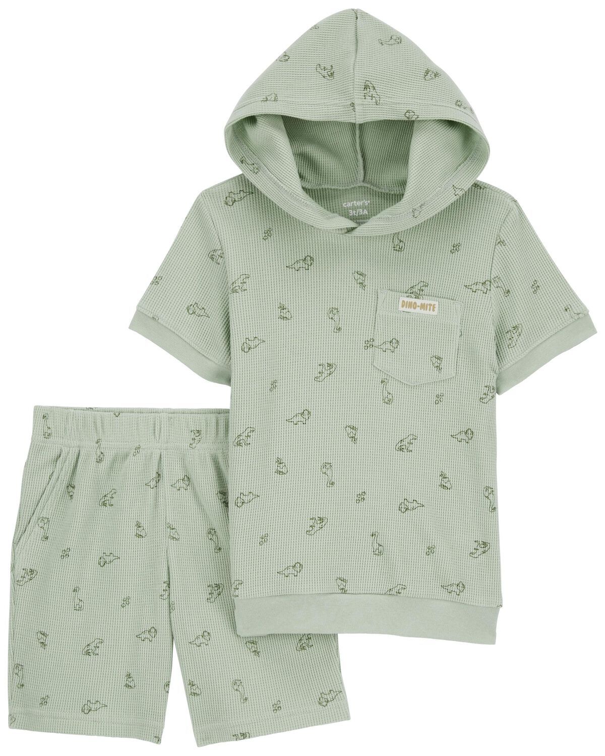 Green Toddler 2-Piece French Terry Dino Print Set | carters.com | Carter's