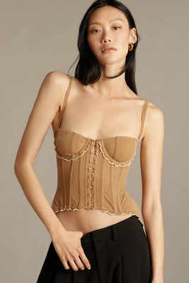 LyreBird Sheer Drop-Waist Corset | Anthropologie (US)