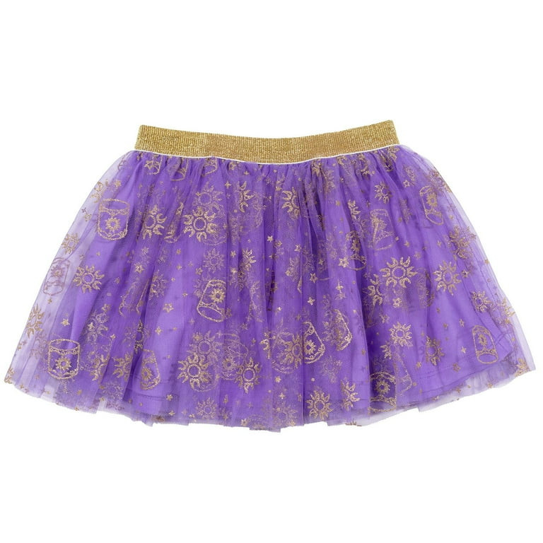 Disney Princess Rapunzel Little Girls T-Shirt Mesh Skirt and Scrunchie 3 Piece Outfit Set Toddler... | Walmart (US)