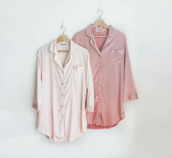Women's Sleep Shirt Custom Pajamas Wedding Pajamas - Etsy | Etsy (US)