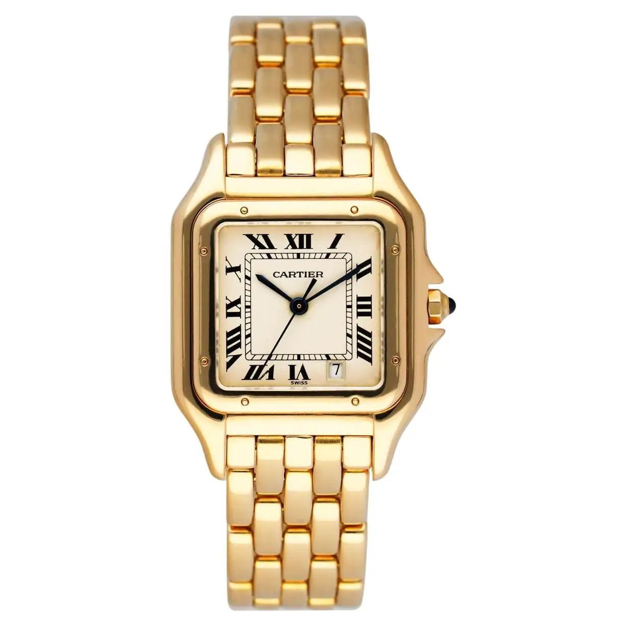 Cartier Panthere 18k Yellow Gold Midsize Ladies Watch | 1stDibs