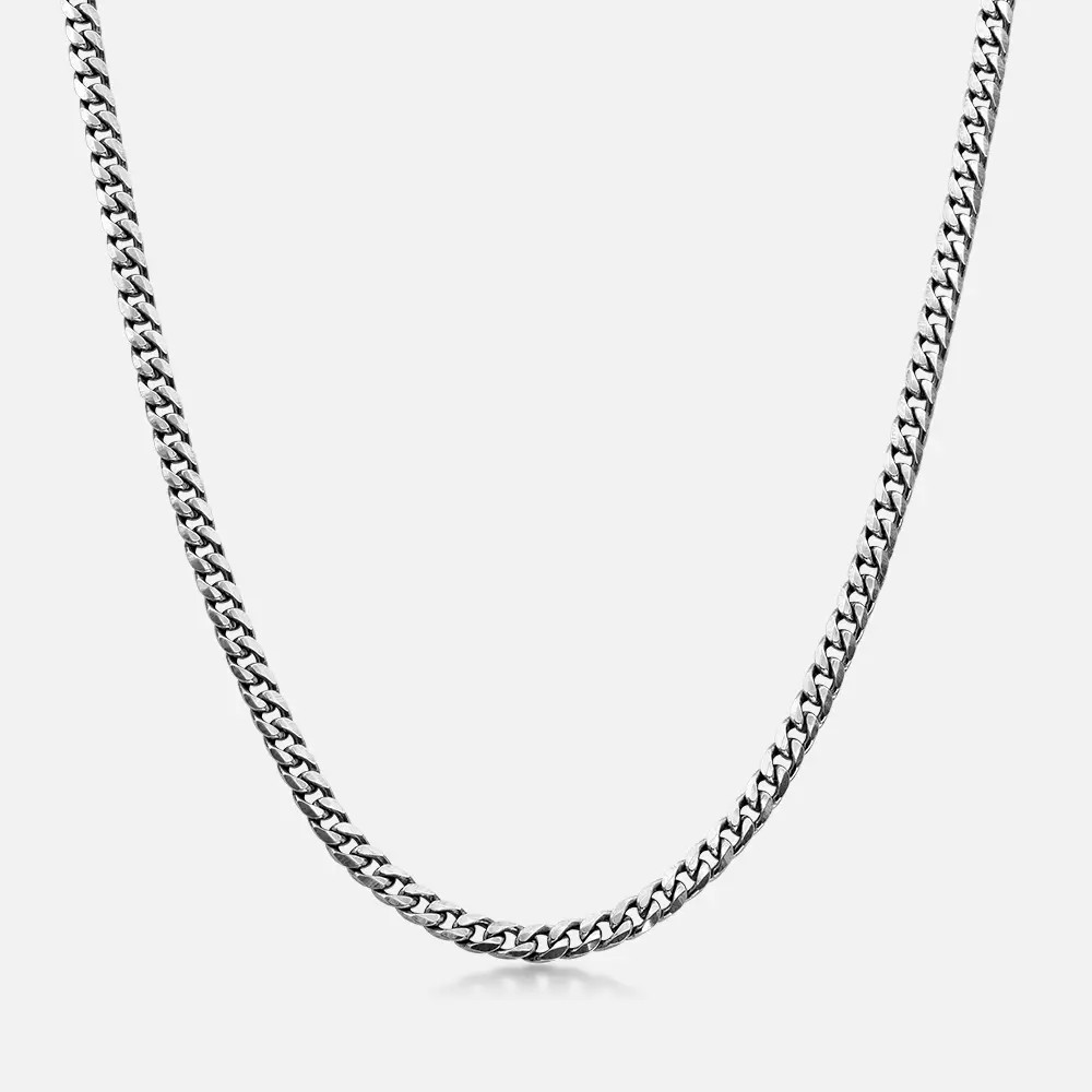 Ross Curb Chain for Men - Silver | Oak & Luna (US)