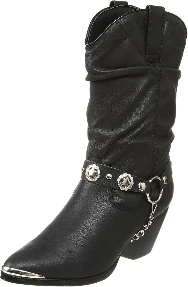 Ladies' Dingo® Pigskin Slouch Harness Boot, BLACK, 9 | Amazon (US)