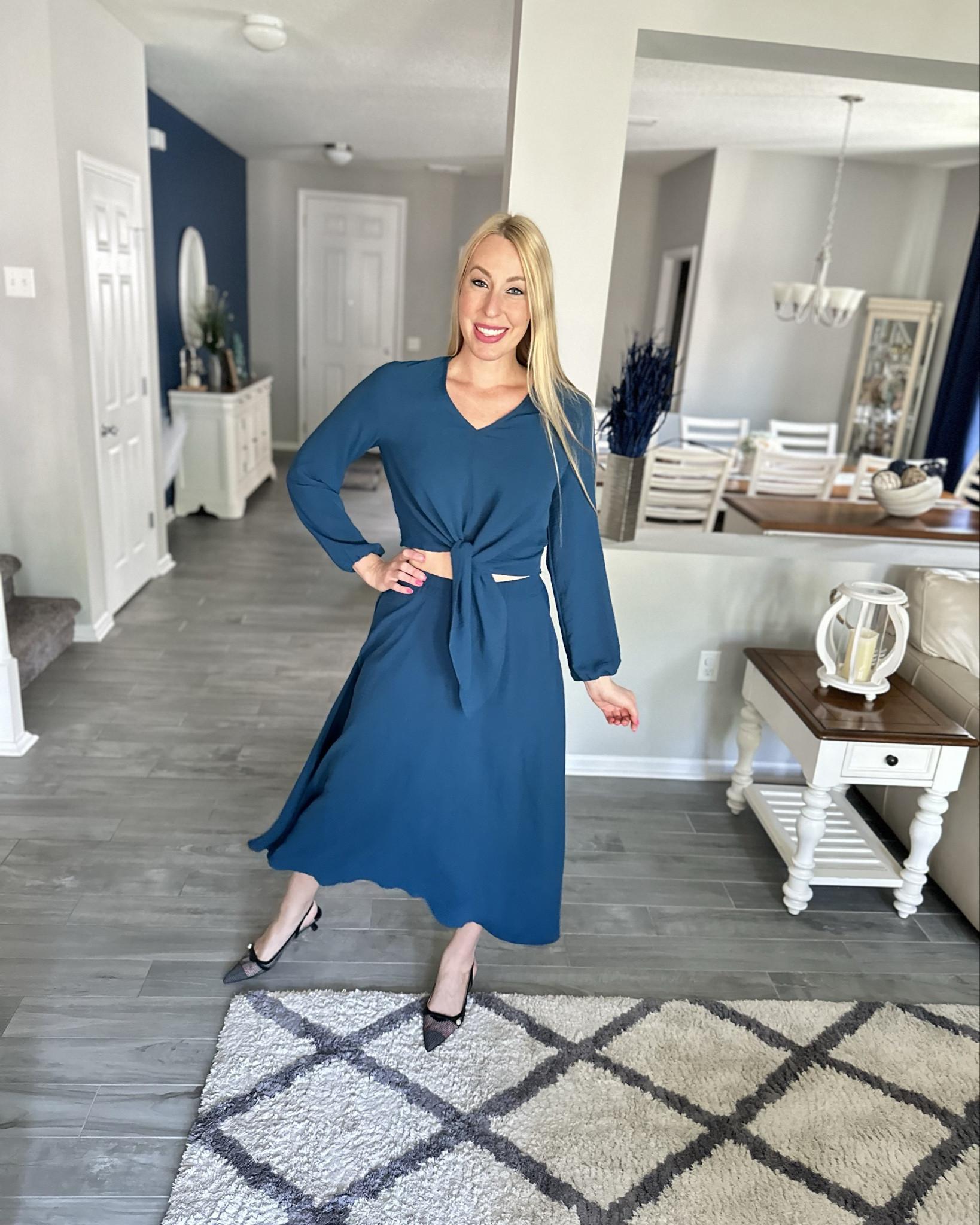 Teacher outfit 
💙 feeling cute in this two piece work set 
💙 wearing size smalll

#LTKStyleTip #LTKWorkwear #LTKFindsUnder50
