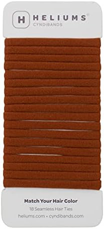 Dark Ginger Skinny Seamless 6mm Medium Hold Soft Nylon Fabric Rolled Ponytail Holders for Redheads-  | Amazon (US)