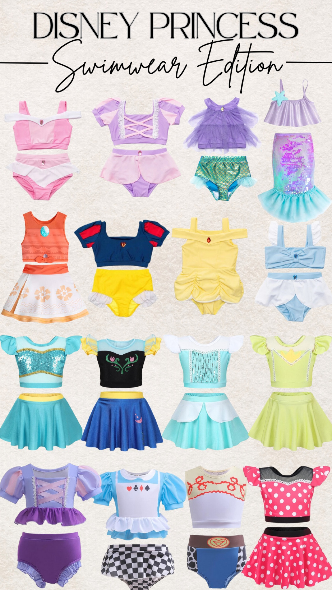 spring break and summer vacation are right around the corner which means lots of little girls will probably be making a splash at Disney! I rounded up some adorable Disney princess swimsuit options (and other characters we know and love!) for girls wearing sizes 1T to 9-10Y. 

#LTKKids #LTKSwim #LTKFamily