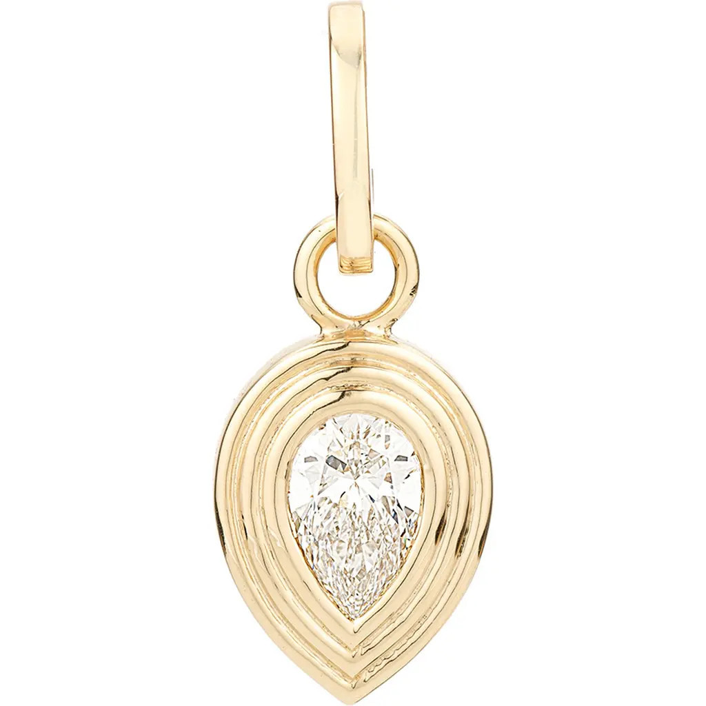 Adina Reyter Groovy Pear Cut Charm in 14K Yellow Gold at Nordstrom | Nordstrom