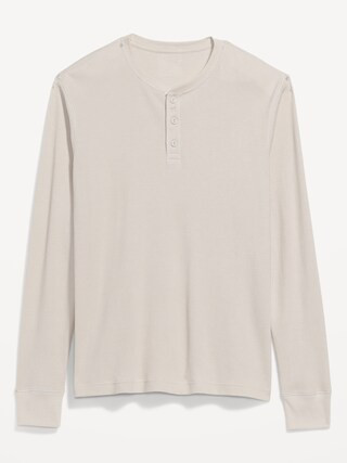 Thermal-Knit Long-Sleeve Henley T-Shirt for Men | Old Navy (CA)
