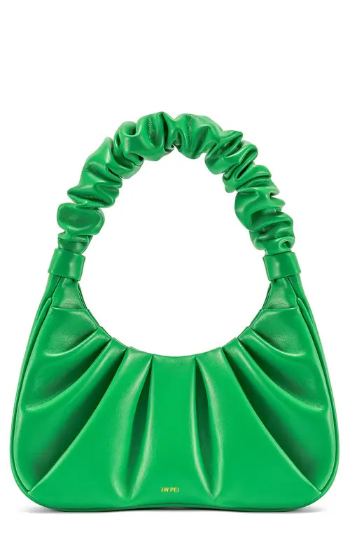 JW PEI Gabbi Ruched Faux Leather Hobo in Grass Green at Nordstrom | Nordstrom