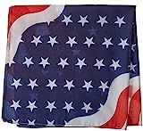 Hot Leathers Unisex-Adult Wavy American Flag Bandana (Multicolor, 21" x 21") | Amazon (US)