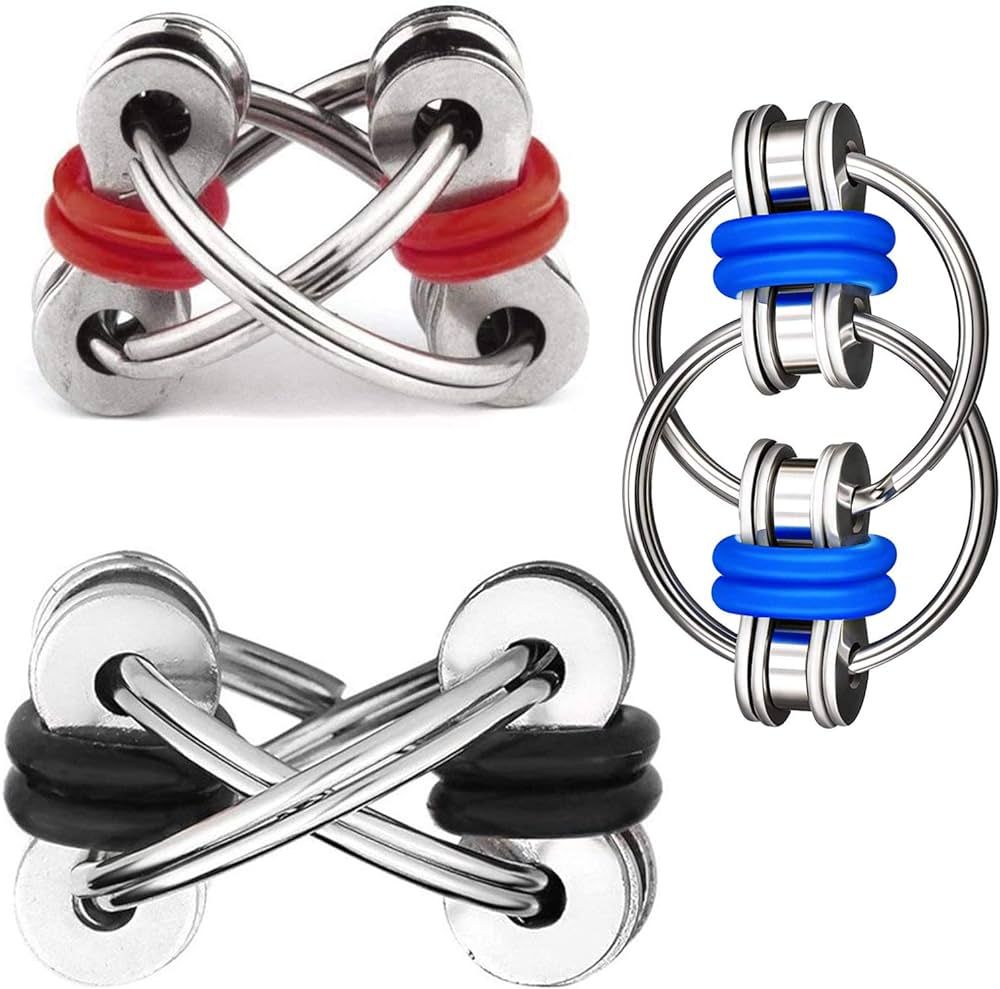Fidget Toy Flippy Chain Stress Anxiety Relief Chain ADHD and ADD, Anxiety Relief Bike Chain Toys ... | Amazon (US)