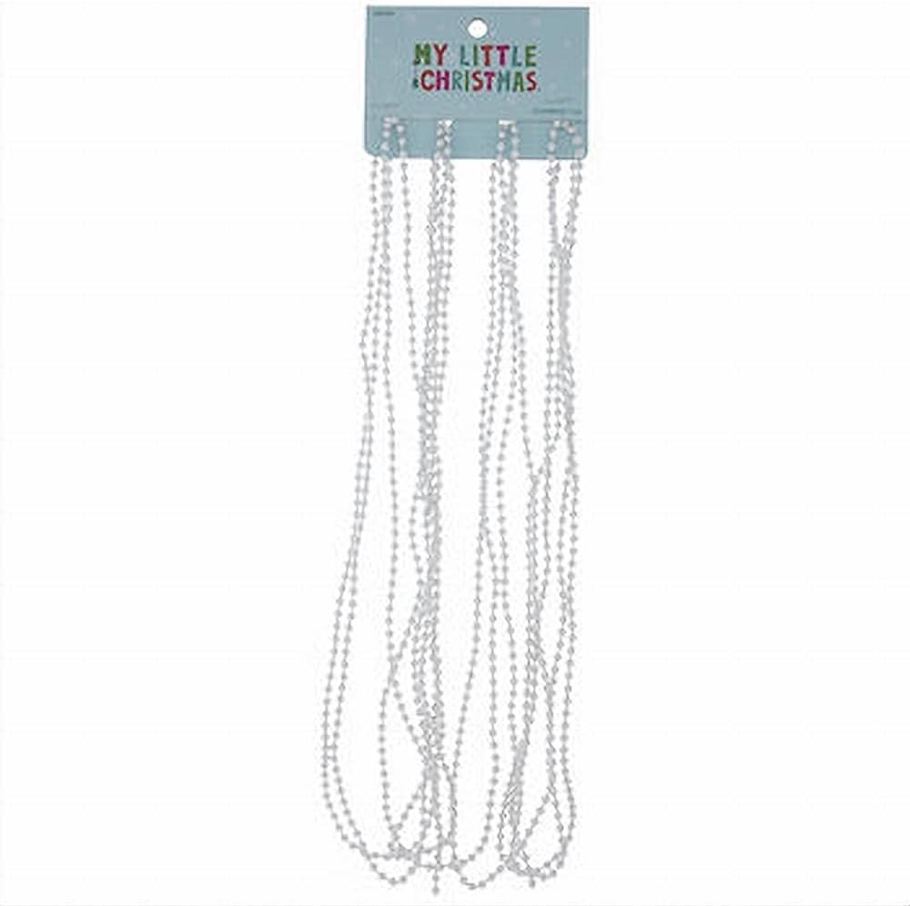 Mini Christmas Tree Ornaments for Tiny Tree (Silver Mini Bead Garland) | Amazon (US)