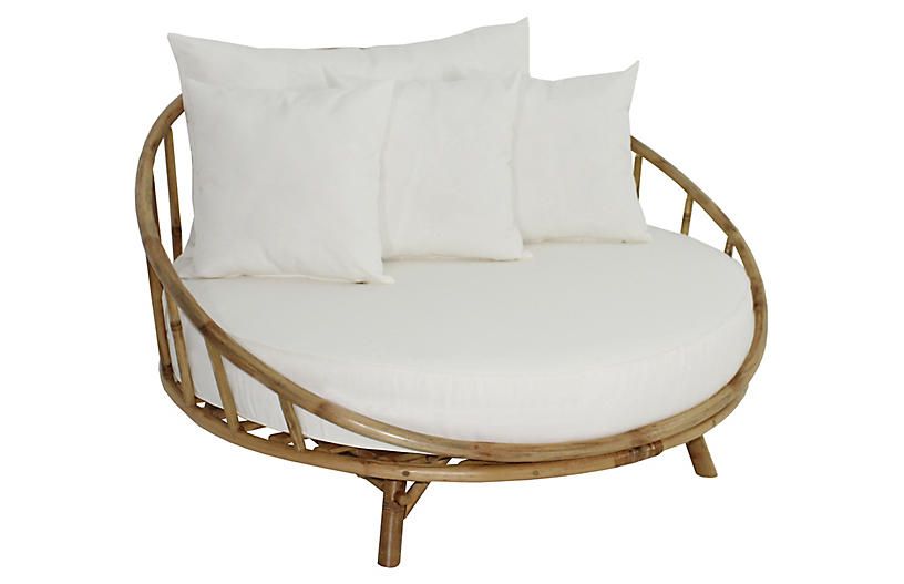 Rattana Daybed, Natural/White | One Kings Lane