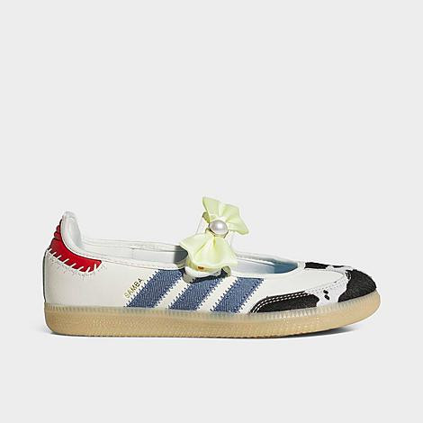 adidas Girls' Big Kids x Pixar Toy Story Samba Jane Casual Shoes in Off White/Core Black/Gum Size: 4.0 | Finish Line (US)