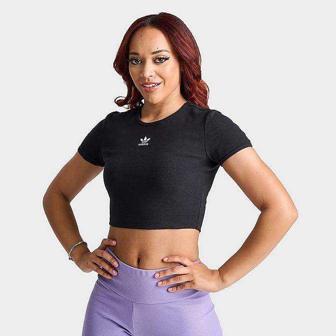 Women's adidas Originals Essentials Rib Lifestyle T-shirt | Finish Line (US)