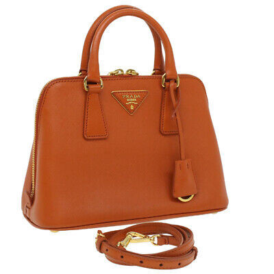 PRADA Hand Bag Safiano Leather 2way Orange Auth ar8223  | eBay | eBay US