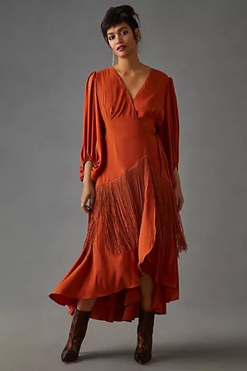 Hutch Fringe Wrap Dress | Anthropologie (US)