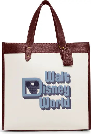 COACH x Disney Walt Disney World Leather Field Tote | Nordstrom | Nordstrom