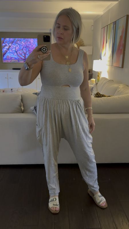 The best travel outfit is a designer inspired jumpsuit. I’m wearing a size large has breast cups for extra support.

#LTKover40 #LTKmidsize #LTKSeasonal