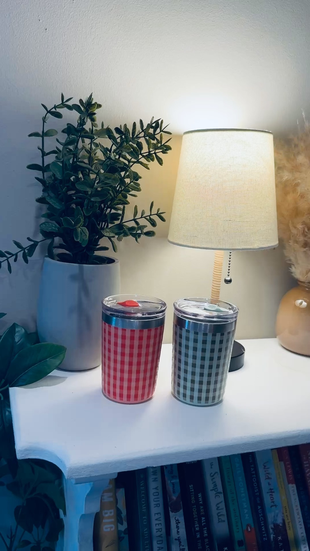 These little 13 oz. insulated travel mugs from Target are darling & less than $10! So cute! & you know I’m always a sucker for Target’s fake plants as well. 

 